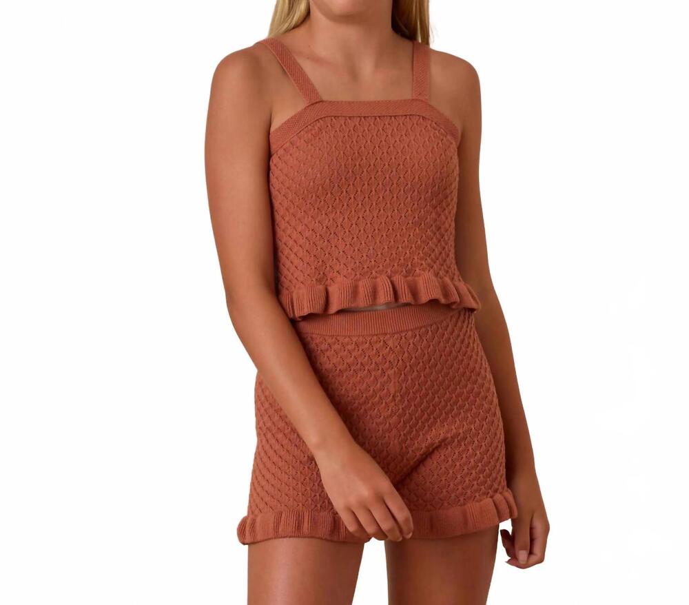 NEW RYLEE + CRU teen crochet tank set in poppy